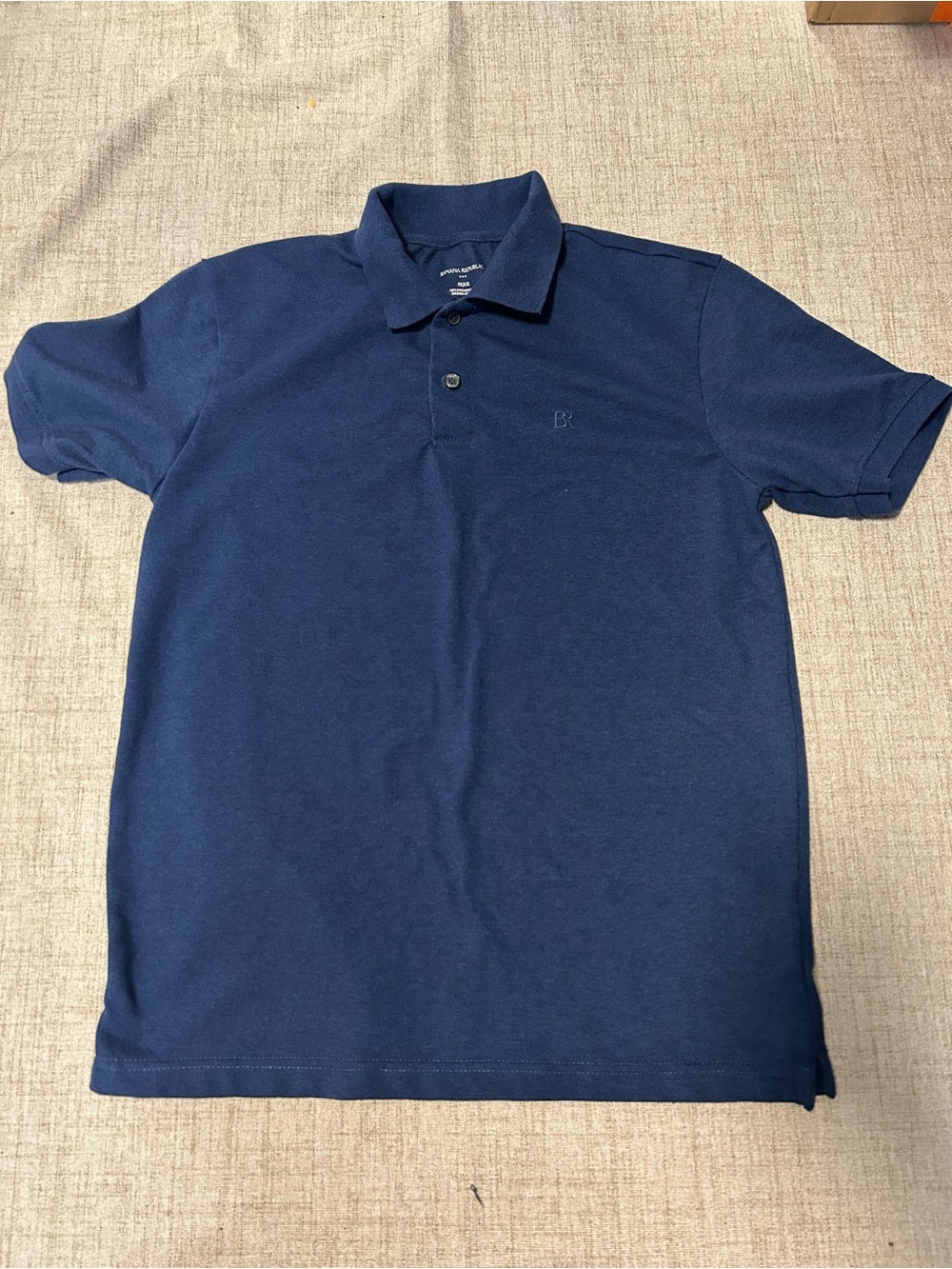 Banana Republic Navy Polo with Subtle Logo